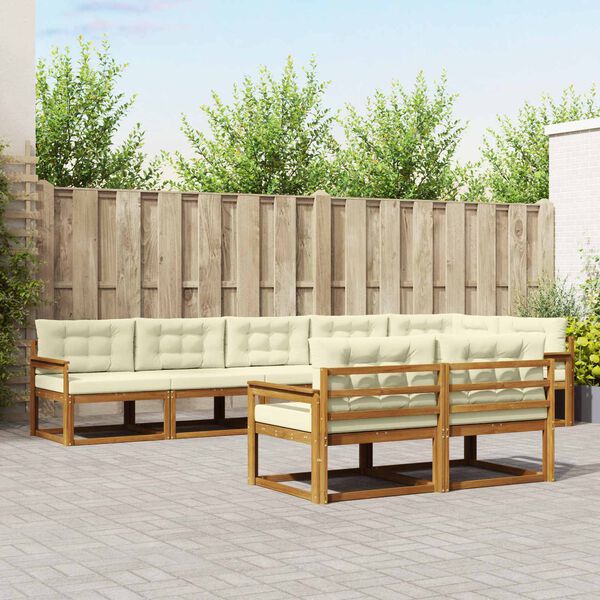 vidaXL &Sigma;&epsilon;&iota;&rho;ά &Kappa;&alpha;&nu;&alpha;&pi;έ &Epsilon;&xi;&omega;&tau;&epsilon;&rho;&iota;&kappa;&omicron;ύ &mu;&epsilon; &mu;&alpha;&xi;&iota;&lambda;ά&rho;&iota; 8 pcs &Phi;&upsilon;&sigma;&iota;&kappa;ό &kappa;&alpha;&iota; &Kappa;&rho;έ&mu;&alpha;