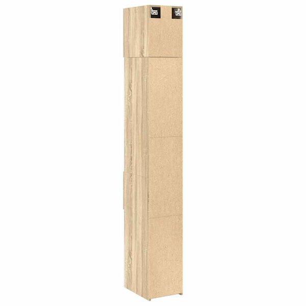 vidaXL Ντουλάπι Αποθήκευσης Στενό Δρυς 30x42,5x225 εκ. Επεξεργ. Ξύλο