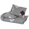 vidaXL Σετ Παπλωματοθήκης Γκρι 225x220 εκ. Βαμβακερό