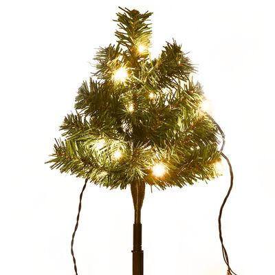 vidaXL Χριστ. Δέντρα Διαδρόμου 6 τεμ. με Θερμά Λευκά LED 45 εκ. PVC
