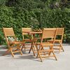 vidaXL Καρέκλες Κήπου Πτυσσόμενες 4 τεμ. 47x62x90 εκ. Μασίφ Ξύλο Teak