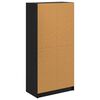 vidaXL Highboard &Mu;&alpha;ύ&rho;&eta; &Omicron;&xi;&upsilon;ά 68 x 37 x 142 &epsilon;&kappa; &Epsilon;&pi;&epsilon;&xi;&epsilon;&rho;&gamma;&alpha;&sigma;&mu;έ&nu;&omicron; &xi;ύ&lambda;&omicron;