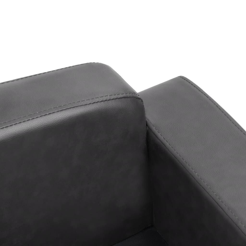 vidaXL Καναπές-Κρεβάτι Σκύλου Γκρι 80x50x40 εκ. από Συνθετικό Δέρμα