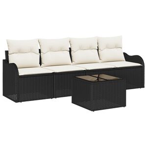 vidaXL &Sigma;&epsilon;&tau; &Kappa;&alpha;&nu;&alpha;&pi;έ &Kappa;ή&pi;&omicron;&upsilon; 5 pcs &Mu;&alpha;ύ&rho;&omicron; &kappa;&alpha;&iota; &Kappa;&rho;έ&mu;&alpha; &sigma;&upsilon;&nu;&theta;&epsilon;&tau;&iota;&kappa;ό &rho;&alpha;&tau;ά&nu;
