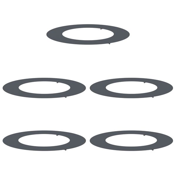 vidaXL Φλατ Δαχτυλίδια Δέντρων 5 pcs Ανθρακί Ø50 / 80 εκ. Ατσάλι