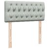 vidaXL Κρεβάτι Boxspring με Στρώμα Ανοιχτό Γκρι 90x200 εκ. Βελούδινο
