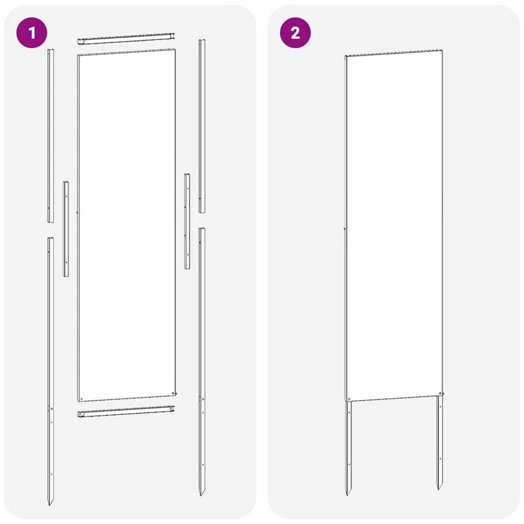 vidaXL Διακοσμητική Πλάκα Κήπου Άλλο Ανθρακί 32 x 140 εκ