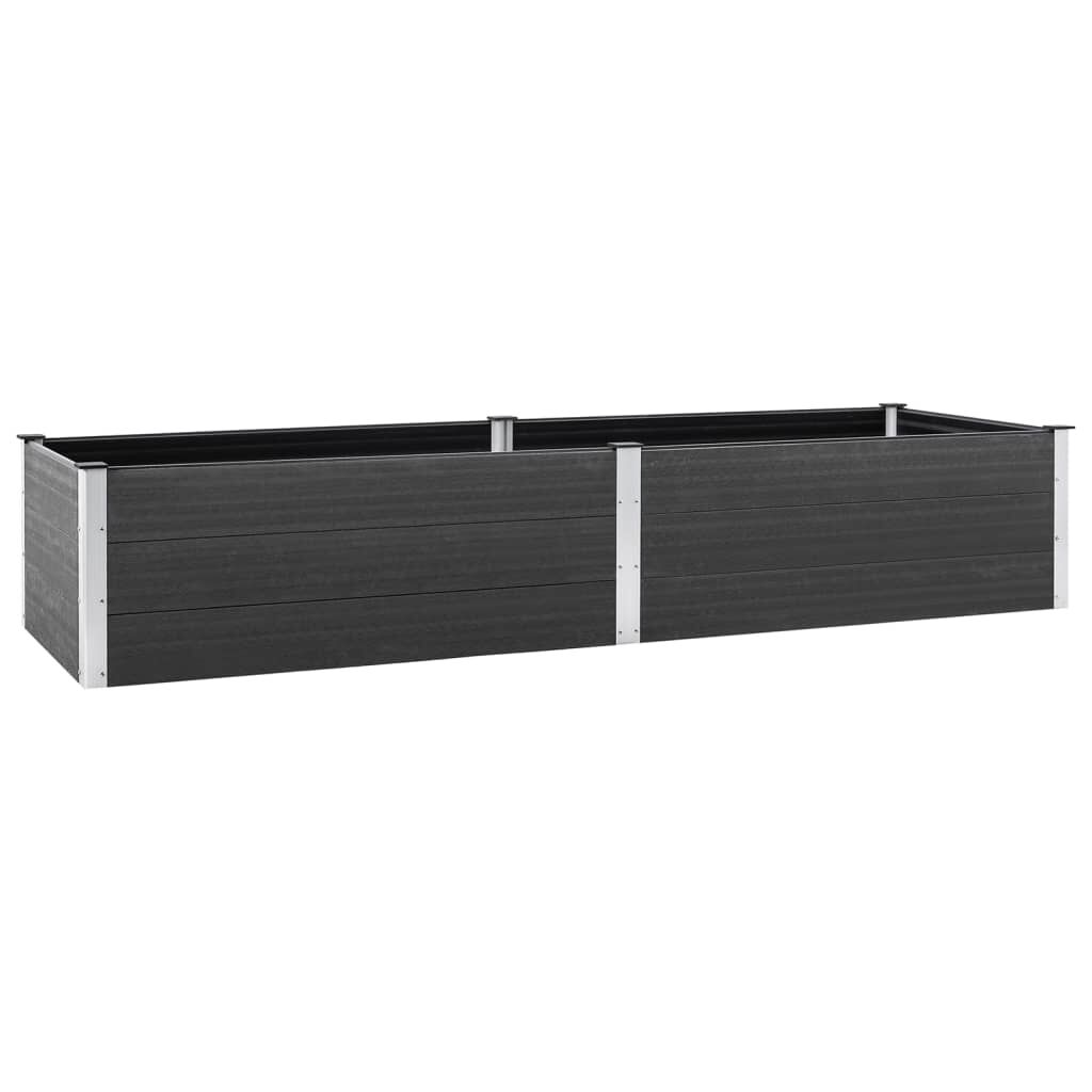 vidaXL Ζαρντινιέρα Υπερυψωμένη Γκρι 200 x 100 x 54 εκ. από WPC
