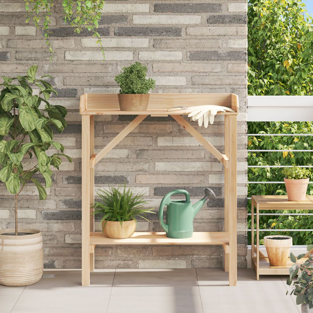 vidaXL Τραπέζι Κηπουρικής 75x40x90 εκ Μασίφ Ξύλο Πεύκου