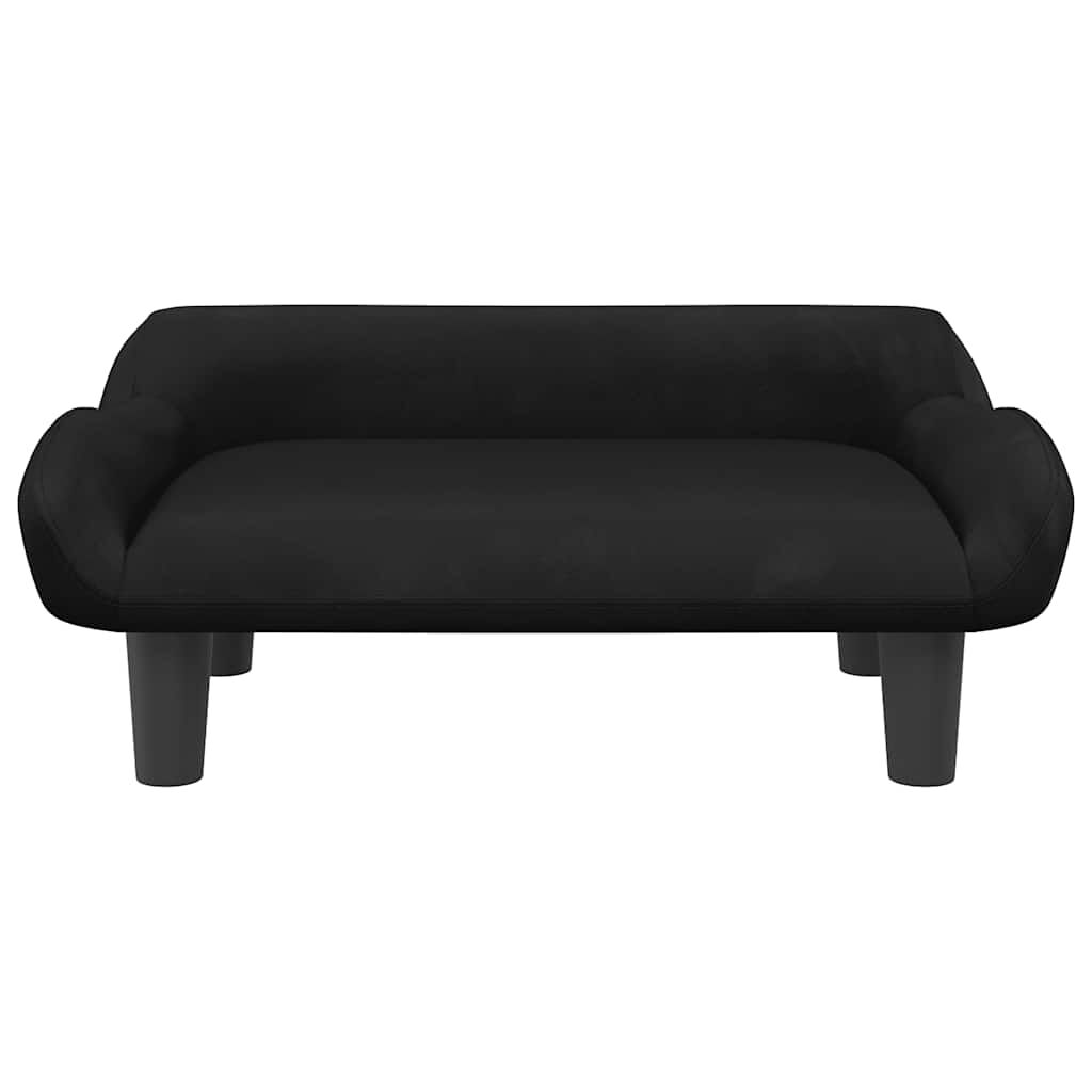 vidaXL Κρεβάτι Σκύλου Μαύρο 70 x 40 x 24 εκ. Βελούδινο