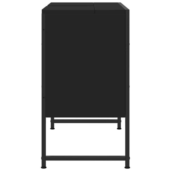 vidaXL Ντουλάπι Μπάνιου Νιπτήρα Μαύρο 80 x 33 x 60 εκ. Επεξ. Ξύλο