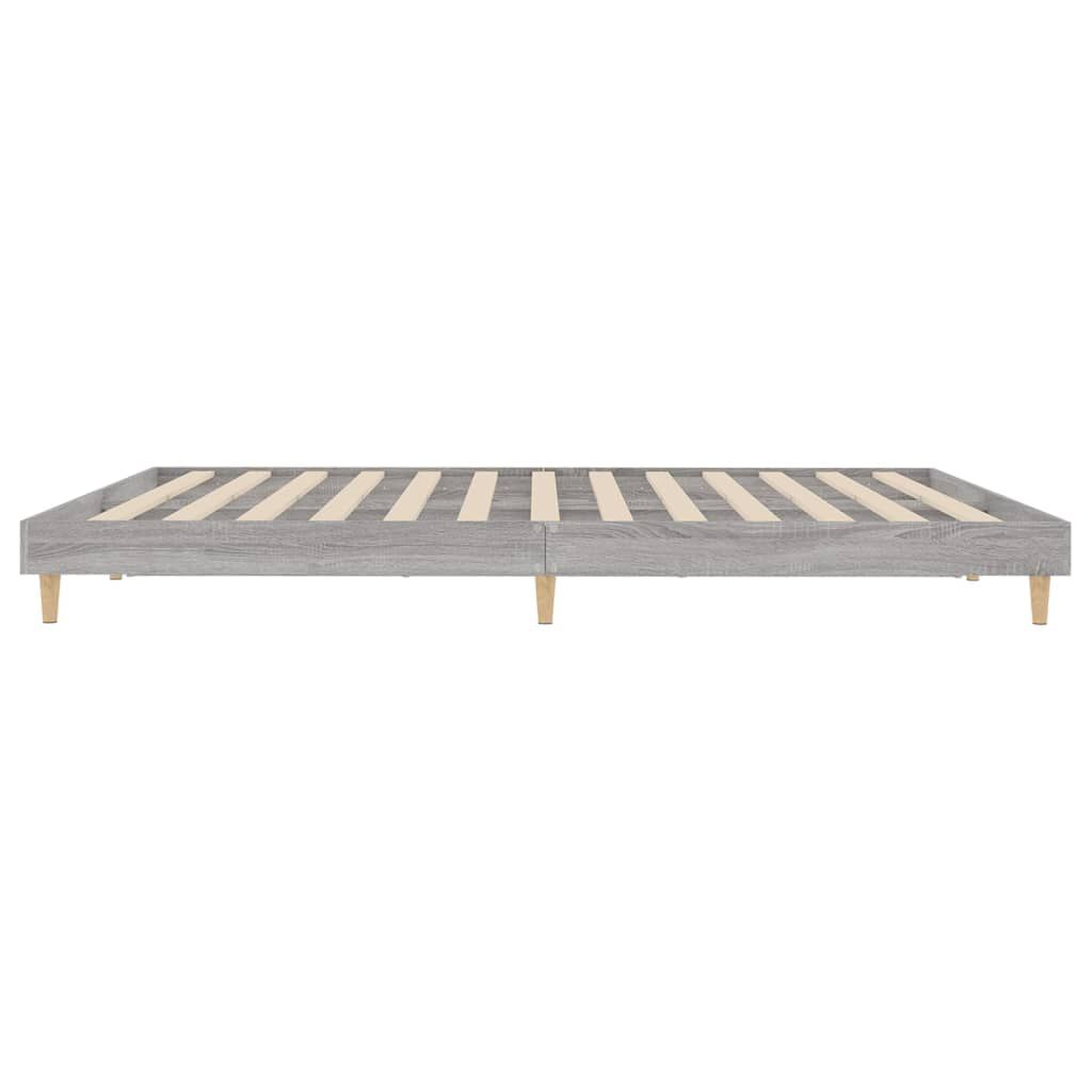vidaXL Πλαίσιο Κρεβατιού Γκρι Sonoma 200x200 εκ. Επεξεργασμένο Ξύλο