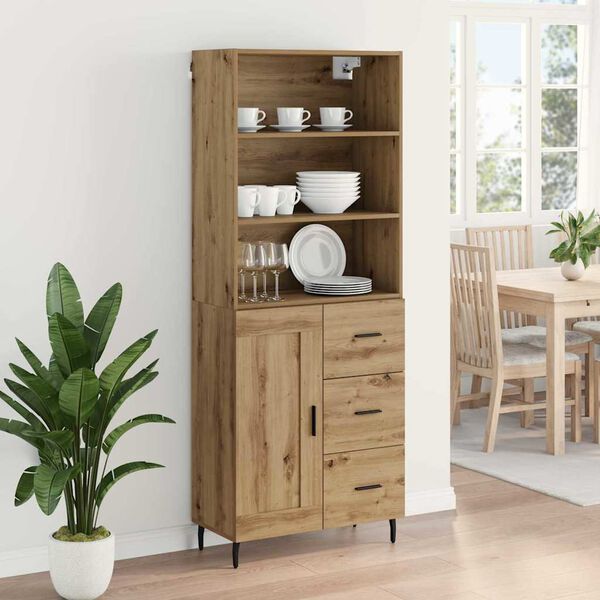 vidaXL Highboard &mu;&epsilon; &sigma;&upsilon;&rho;&tau;ά&rho;&iota; Artisan Oak 69,5 x 34 x 180 &epsilon;&kappa;.