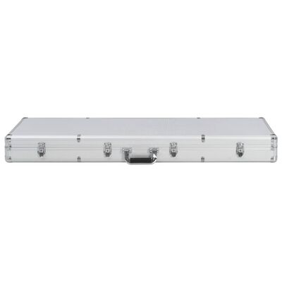 vidaXL Βαλίτσα Όπλου Ασημί 118 x 38 x 12 εκ. από Αλουμίνιο