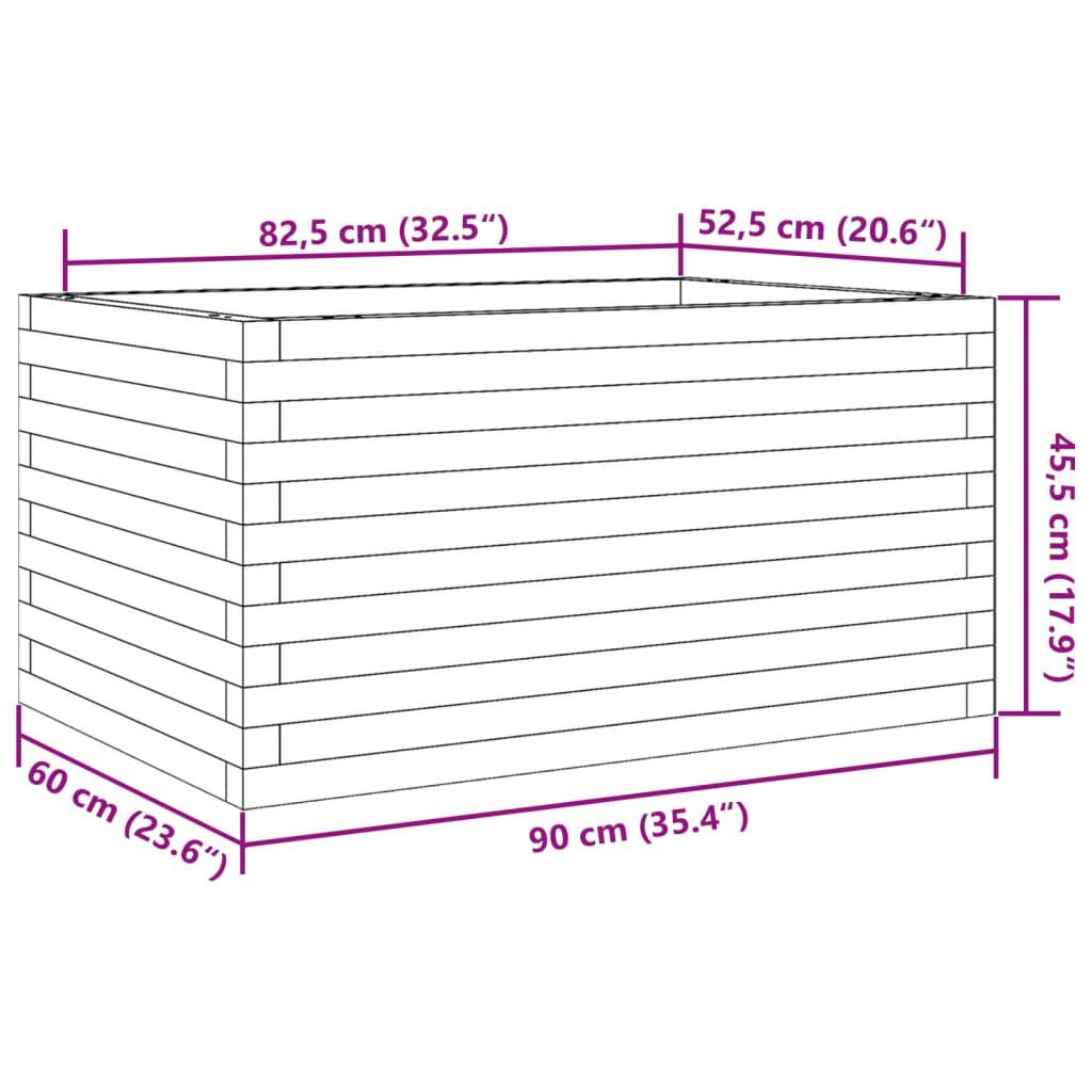 vidaXL Ζαρντινιέρα Κήπου 90x60x45,5 εκ. από Εμποτισμένο Ξύλο Πεύκου