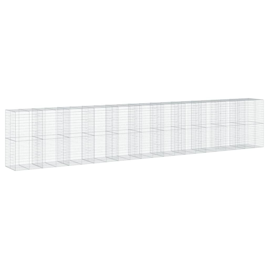 vidaXL Συρματοκιβώτιο με Κάλυμμα 1100x100x200 εκ. Γαλβανισμένο Χάλυβα