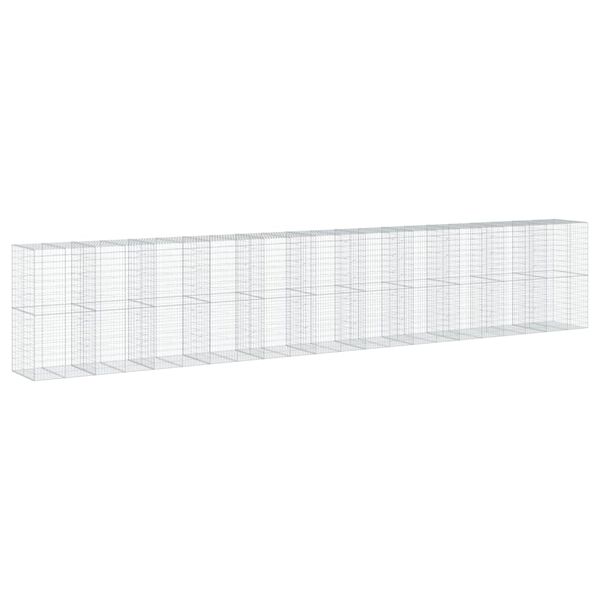 vidaXL Συρματοκιβώτιο με Κάλυμμα 1100x100x200 εκ. Γαλβανισμένο Χάλυβα