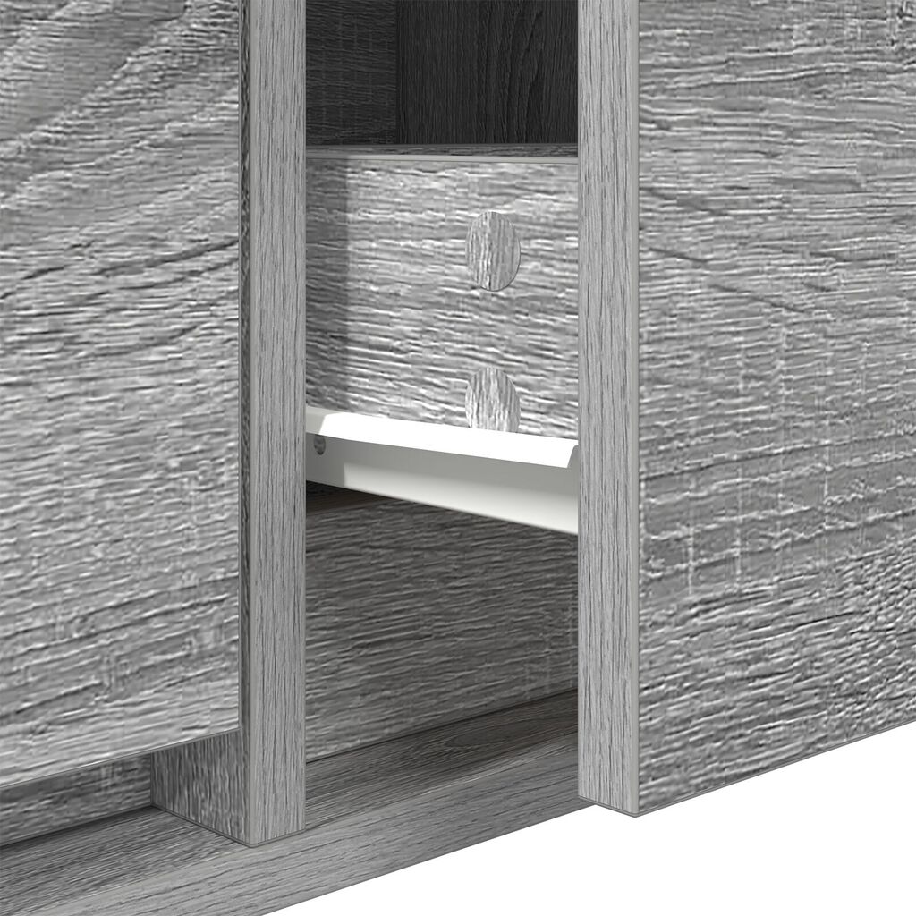 vidaXL Κονσόλα Τηλεόρασης Γκρι Σονομά 100x31x25,5 εκ Επεξεργασμένο Ξύλο