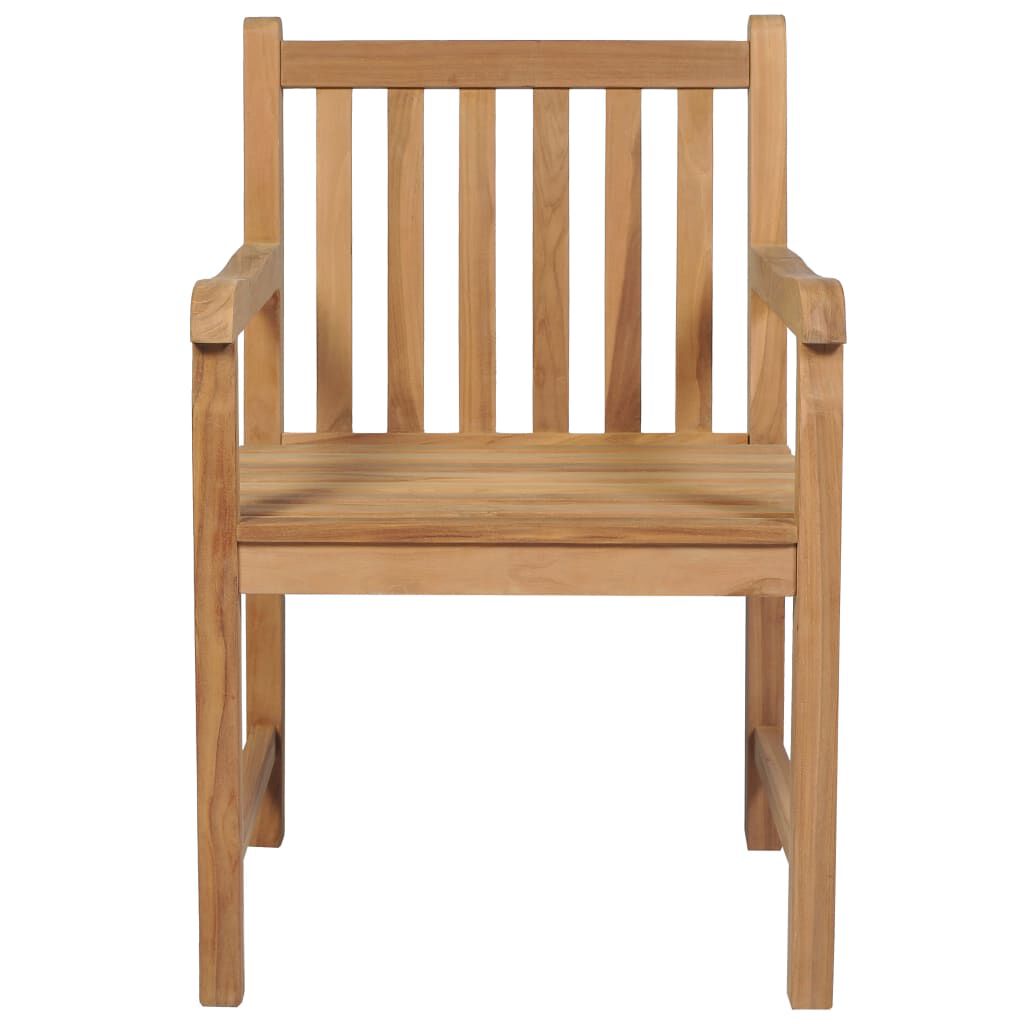 vidaXL Καρέκλες Κήπου 6 τεμ. από Μασίφ Ξύλο Teak με Taupe Μαξιλάρια