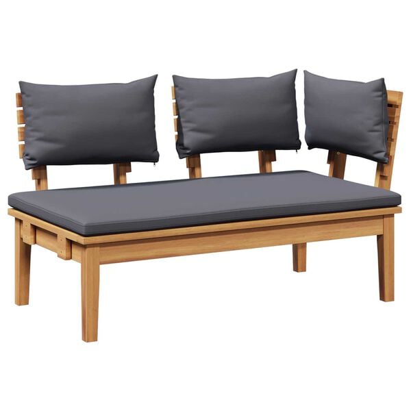 vidaXL Παγκάκι κήπου 2 pcs Καφέ Μασίφ ξύλο teak