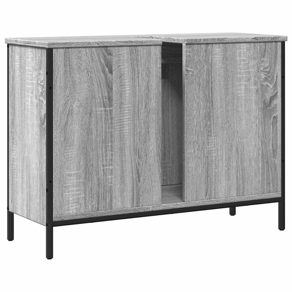 vidaXL Ντουλάπι Νιπτήρα Μπάνιου Γκρι Sonoma 80x30x60 εκ. Επεξ. Ξύλο