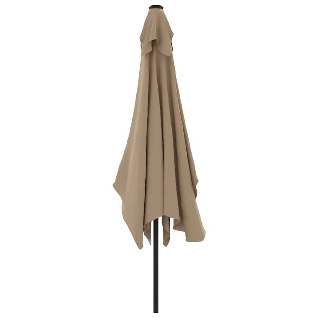 vidaXL Ομπρέλα Κήπου Χρώμα Taupe 300 x 200 εκ. με Μεταλλικό Ιστό