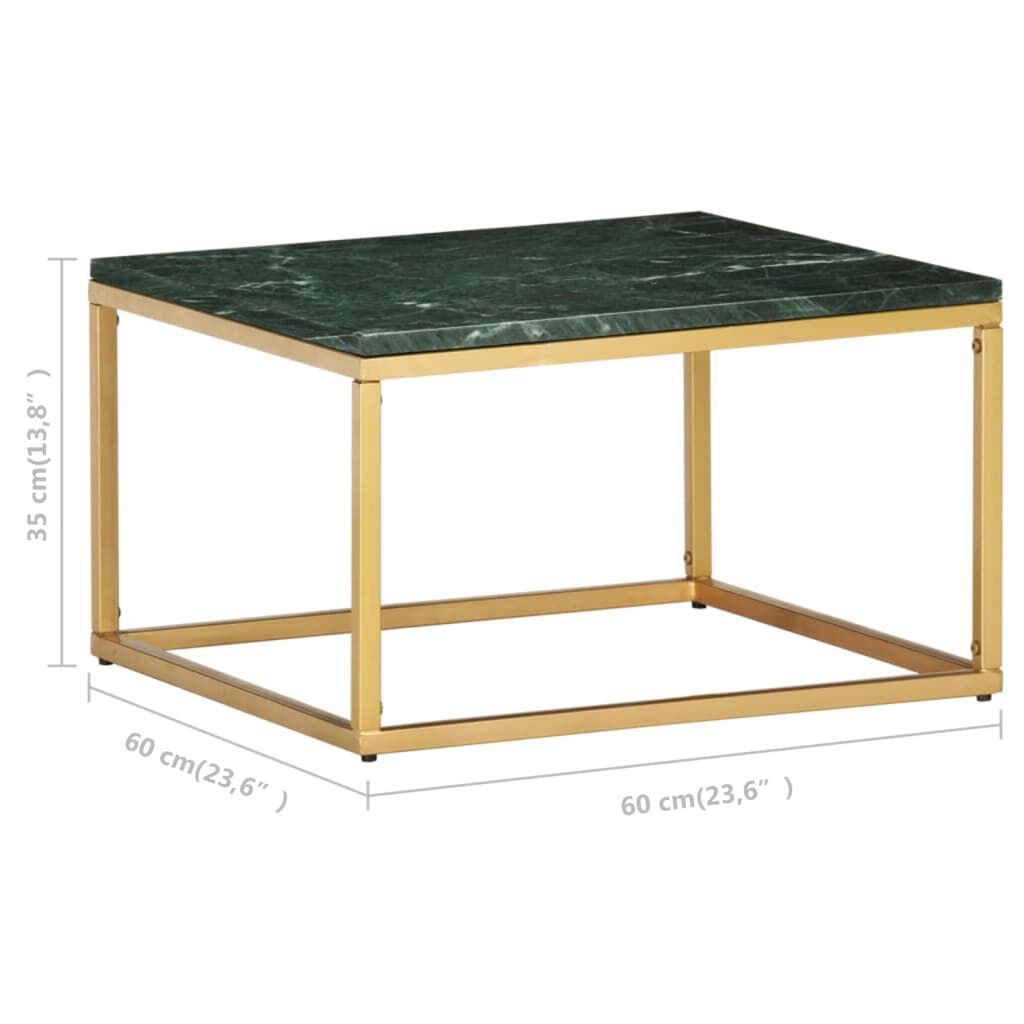 vidaXL Τραπεζάκι Σαλονιού Πράσινο 60x60x35 εκ. Πέτρα με Μαρμάρινη Υφή