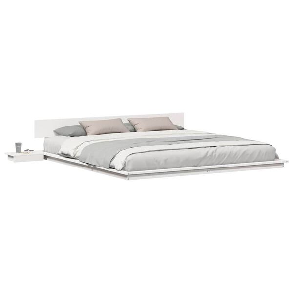 vidaXL Σκελετός Κρεβατιού Λευκό 180 x 200 cm ξύλο
