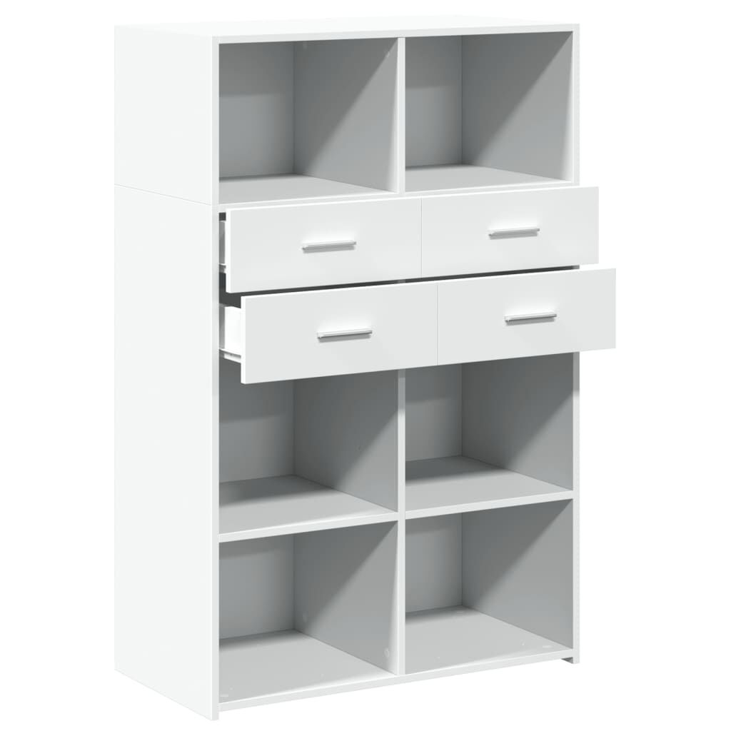 vidaXL Ντουλάπι Λευκό 80x42,5x124 εκ. από Επεξεργασμένο Ξύλο