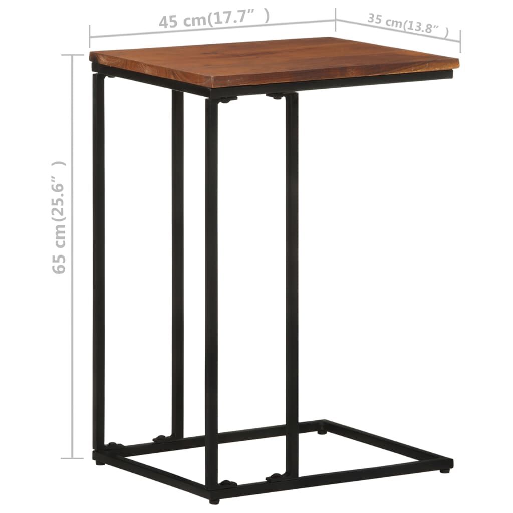 vidaXL Τραπεζάκι Βοηθητικό 35 x 45 x 65 εκ. Μασίφ Ξύλο Ακακίας
