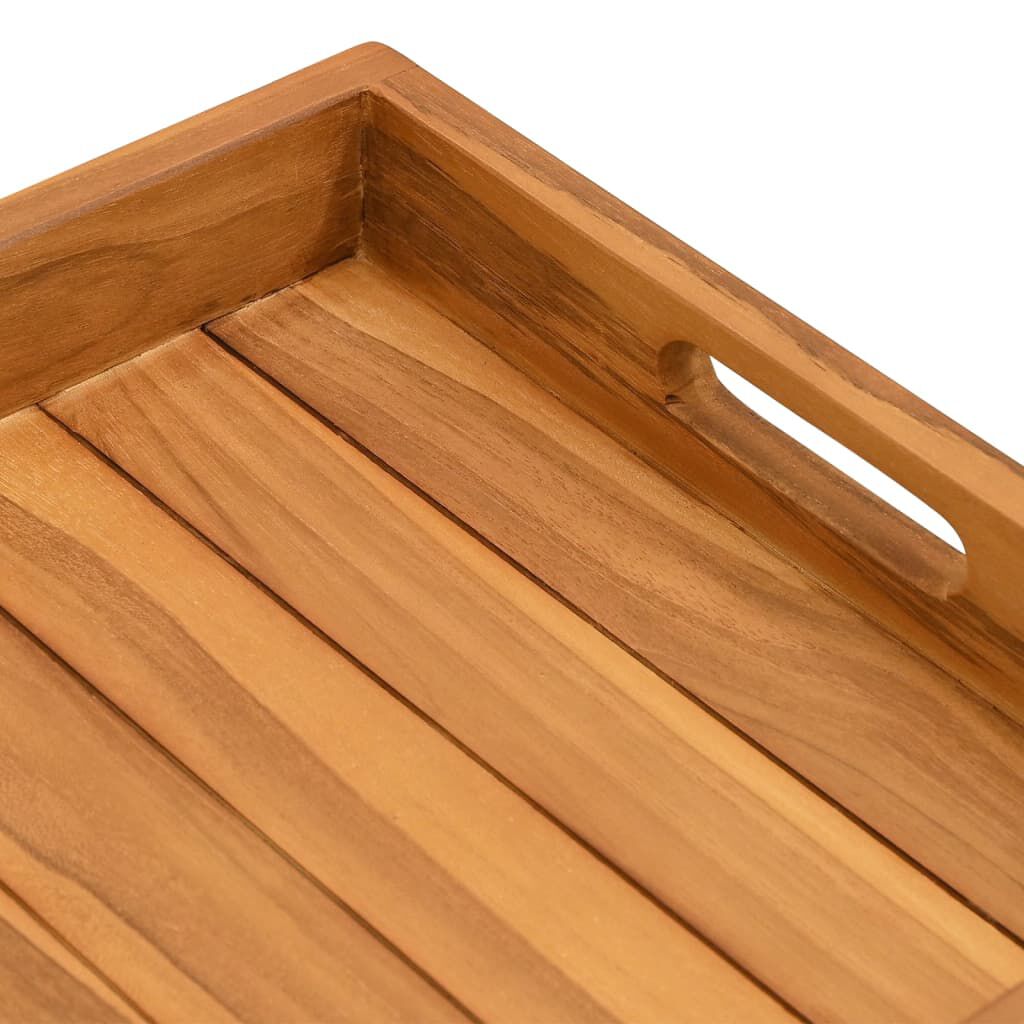 vidaXL Δίσκος Σερβιρίσματος 60 x 35 εκ. από Μασίφ Ξύλο Teak