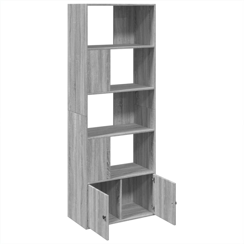 vidaXL Βιβλιοθήκη Γκρι Sonoma 70x36x189 εκ. από Επεξεργ. Ξύλο