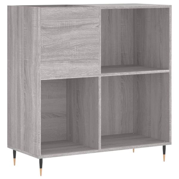vidaXL Δισκοθήκη Γκρι Sonoma 84,5 x 38 x 89 εκ. από Επεξεργασμένο Ξύλο