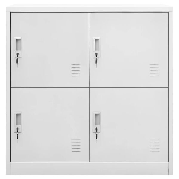 vidaXL Φοριαμοί 2 τεμ. Ανοιχτό Γκρι 90 x 45 x 92,5 εκ. Ατσάλινοι