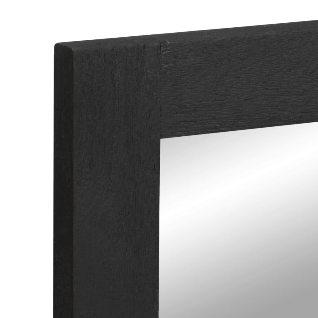 vidaXL Καθρέφτης Μπάνιου Μαύρος 50x70x2,5 εκ. Επεξ. Ξύλο/Oρείχαλκος