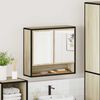 vidaXL Ντουλάπι Καθρέφτη Μπάνιου Sonoma Δρυς 65 x 20 x 60 εκ. από Τεχνητό Ξύλο