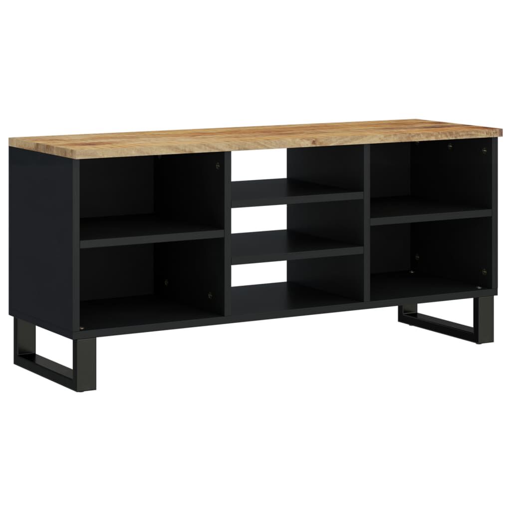 vidaXL Έπιπλο Τηλεόρασης 100x33x46 εκ. Μασίφ Ξύλο Μάνγκο & Επεξ. Ξύλο