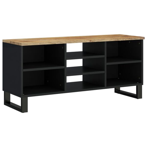 vidaXL Έπιπλο Τηλεόρασης 100x33x46 εκ. Μασίφ Ξύλο Μάνγκο & Επεξ. Ξύλο