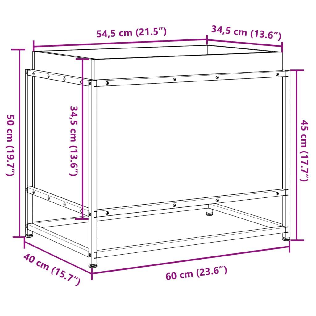 vidaXL Ζαρντινιέρα 60x40x50 εκ. από Εμποτισμένο Ξύλο Πεύκου