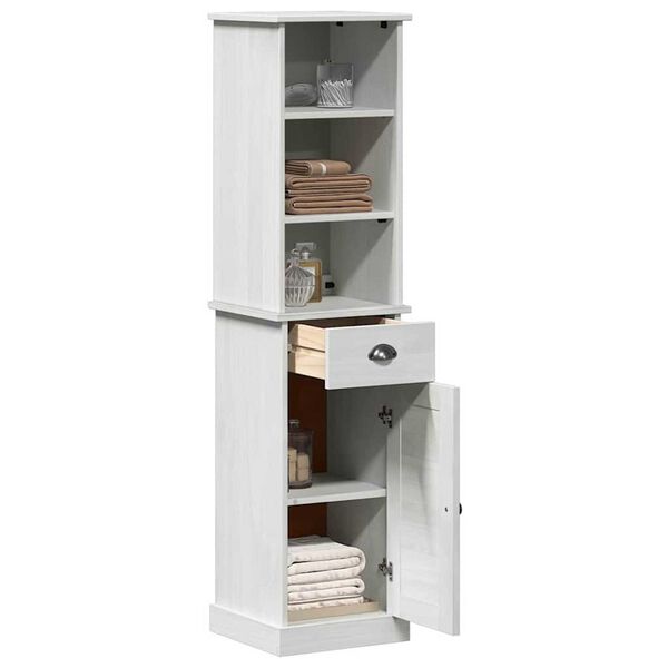 vidaXL Σετ Επίπλων Μπάνιου 2 pcs Καφέ και Λευκό 37 x 34 x 150 εκ