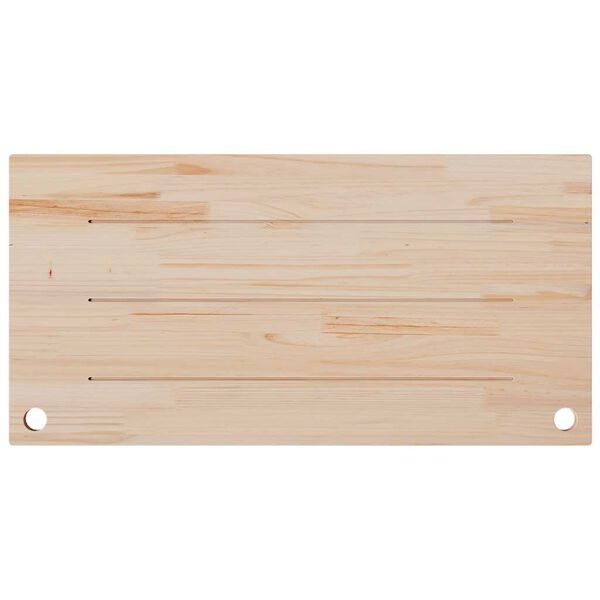 vidaXL Επιφάνεια Γραφείου Λευκή 100x50x2,5 εκ. από Μασίφ Ξύλο Πεύκου