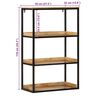 vidaXL Βιβλιοθήκη Καφέ 70 x 35 x 110 εκ. Μασίφ ξύλο μάνγκο