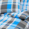 vidaXL Σετ Παπλωματοθήκης Μπλε και Γκρι 225x220 εκ. Βαμβακερό
