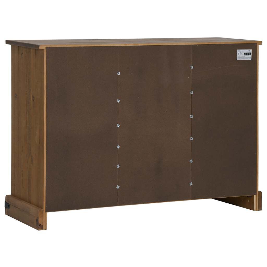 vidaXL Sideboard HALDEN 2 συρόμενες πόρτες 112x40x80 cm μασίφ ξύλο
