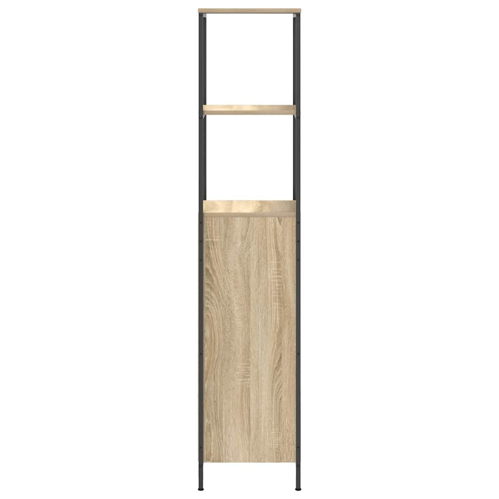 vidaXL Ντουλάπι μπάνιου με ράφια Sonoma δρυς 36x35x165 εκ.