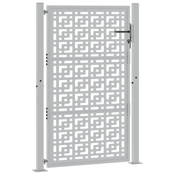 vidaXL Πόρτα Κήπου με Σταυρό 100x150 εκ. από Ατσάλι με Αντοχή στις Καιρικές Συνθήκες