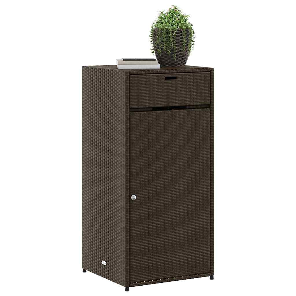 vidaXL Ντουλάπι Αποθήκευσης Κήπου Καφέ 55x55x111 εκ. Συνθετικό Ρατάν