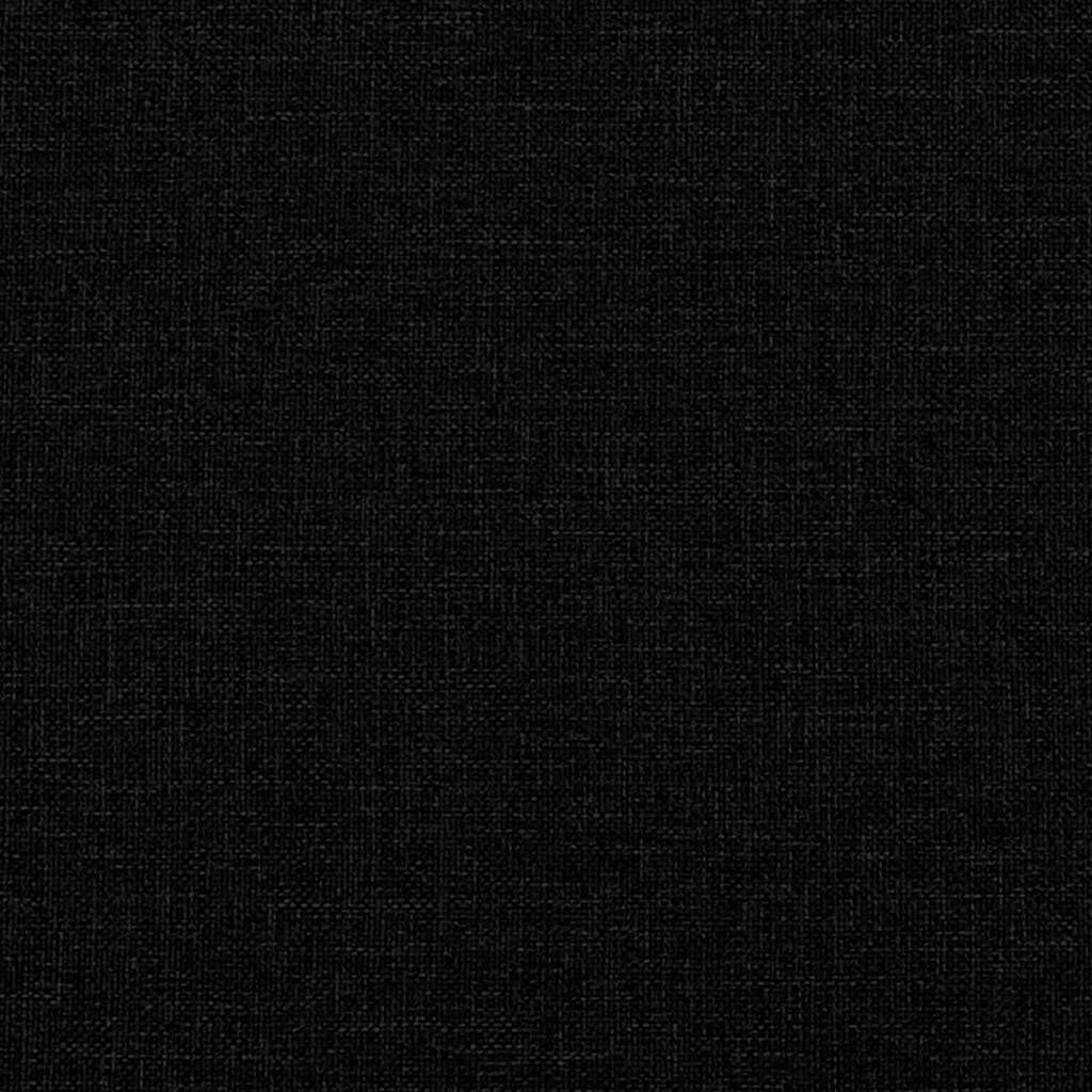 vidaXL Οθωμανικό κρεβάτι με στρώμα Μαύρο 90x200cm Ύφασμα