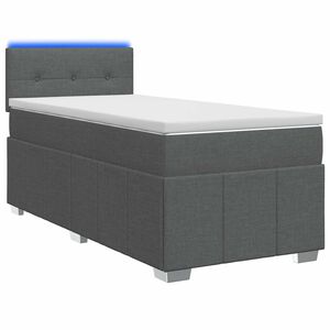 vidaXL &Kappa;&rho;&epsilon;&beta;ά&tau;&iota; Box Spring &mu;&epsilon; &Sigma;&tau;&rho;ώ&mu;&alpha; &kappa;&alpha;&iota; LED &Sigma;&kappa;&omicron;ύ&rho;&omicron; &Gamma;&kappa;&rho;&iota; 90 x 190 cm