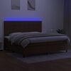vidaXL &Kappa;&rho;&epsilon;&beta;ά&tau;&iota; Boxspring &mu;&epsilon; &Sigma;&tau;&rho;ώ&mu;&alpha; & LED &Sigma;&kappa;.&Kappa;&alpha;&phi;έ 200x200&epsilon;&kappa;. &Upsilon;&phi;&alpha;&sigma;&mu;ά&tau;&iota;&nu;&omicron;